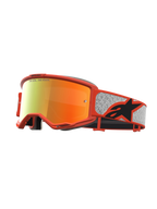 Alpinestars Vision 5 Rora Goggles, Motocross Goggles, Orange and Silver, Red Mirror Lens, A-FLEX Frame