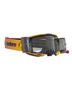Alpinestars Vision 8 Amber Roll Off Goggles, yellow and black motocross eyewear with clear lens and roll-off canisters.
