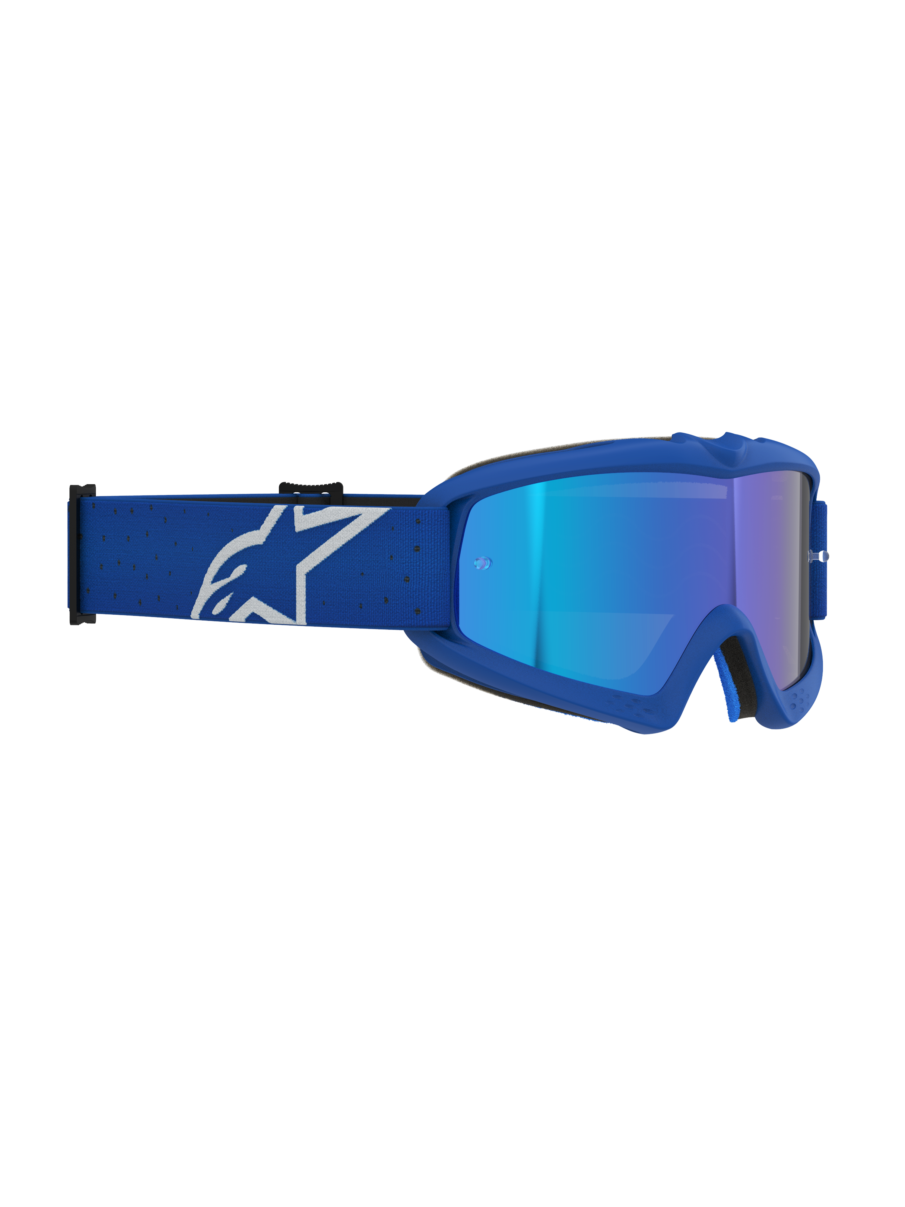 Alpinestars Vision Youth Vesta Goggles, Motocross Racing, Youth, Blithe Blue and White, Mirrored Anti-Fog Lens, CE Certified.