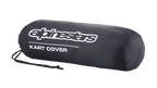 Alpinestars Kart Cover storage bag, Black, featuring white Alpinestars logo and 'KART COVER' text, cylindrical shape with a drawstring closure, compact and portable design for motorsport gear.
