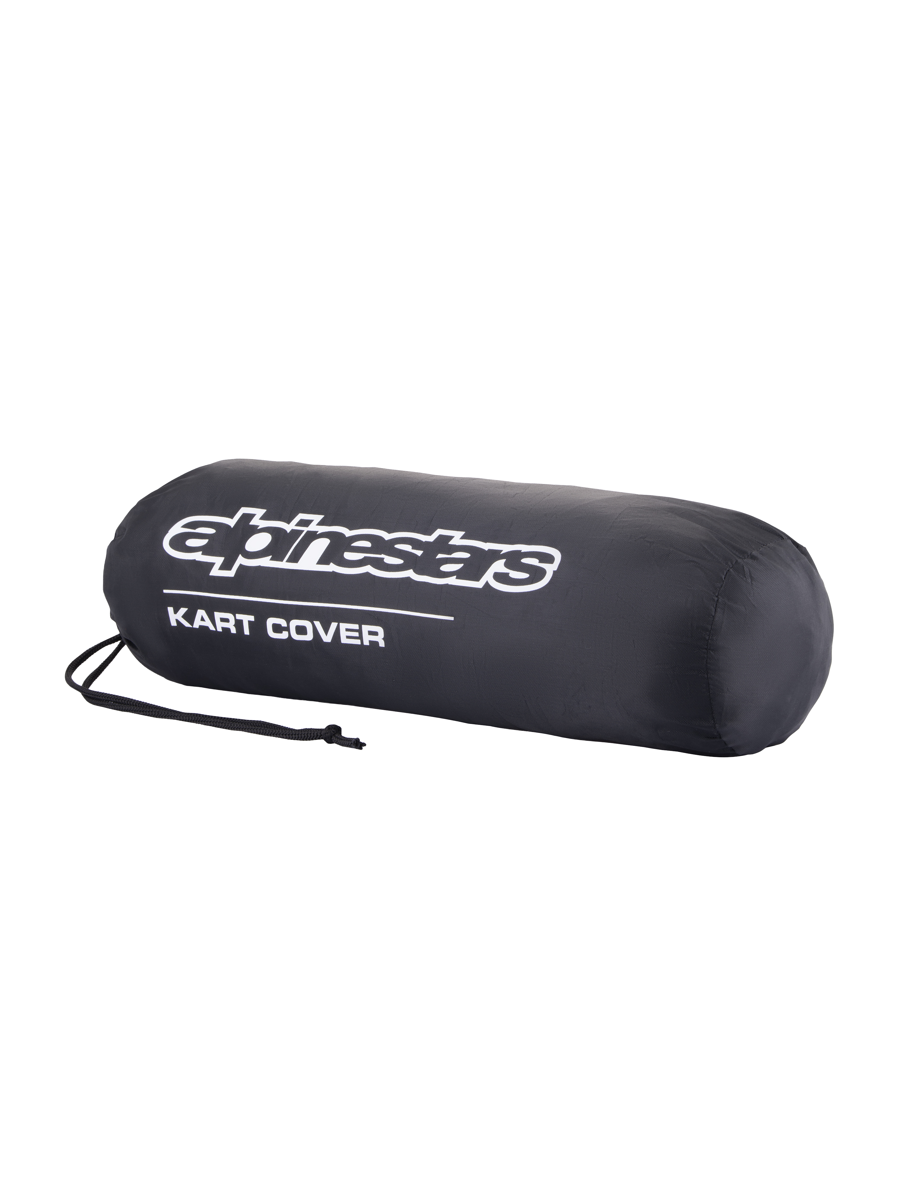 Alpinestars Kart Cover, black go-kart cover with structured fit, elasticated edge and drawstring closure for paddock protection from dust and rain