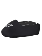 Alpinestars Kart Cover, black waterproof go-kart cover with white logos, structured fit and elasticated lower edge for paddock and storage protection