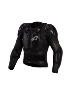 Alpinestars Bionic Action V3 Protection Jacket, black and white motocross body armor with CE Level 1 A-Morph protectors.