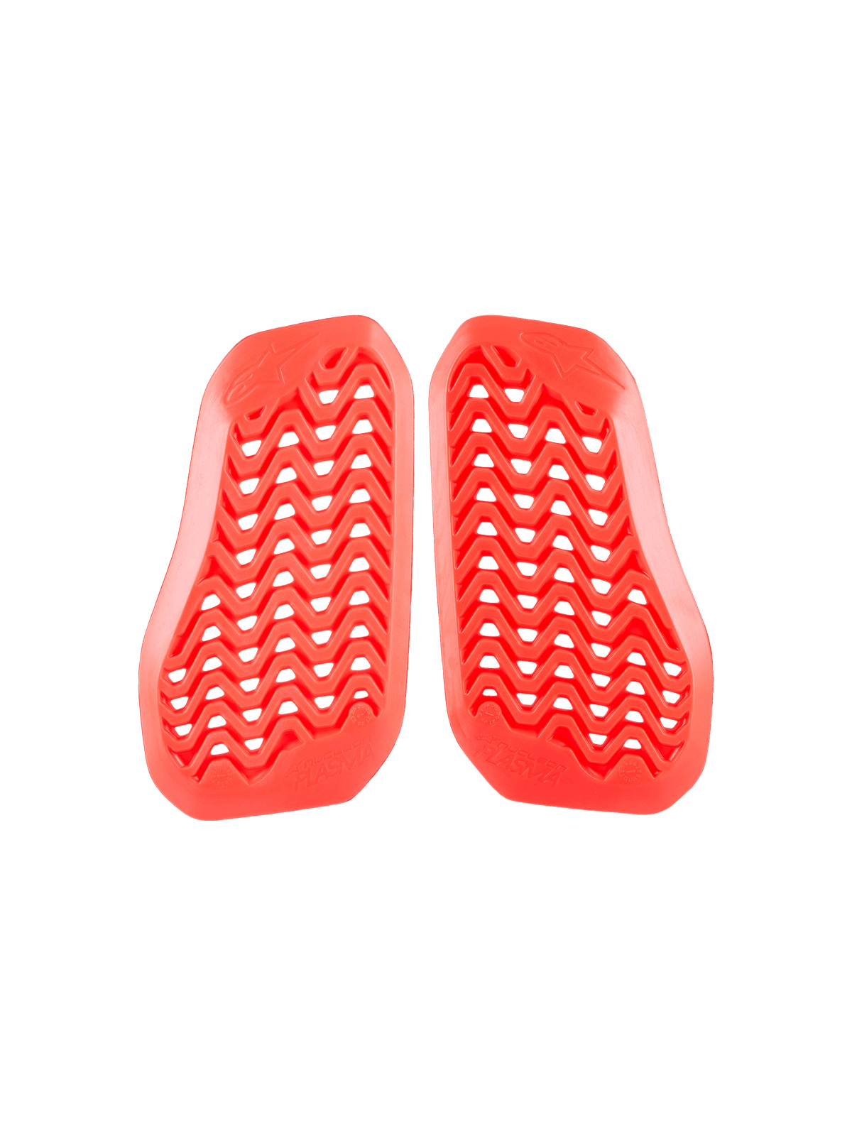 Alpinestars Nucleon Plasma Divided Chest Protector, Red Motorcycle Chest Armor Insert, Ventilated Zigzag Pattern with Perforated Holes, CE Certified Impact Protection, Dual-Piece Lightweight Construction