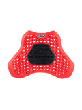 Alpinestars Nucleon Plasma Full Chest Protector Insert, Motorcycle Chest Protector, Red and Black, featuring a wavy ventilated pattern for airflow, central black semi-rigid zone with Alpinestars logo, ergonomic shield design for impact protection