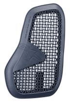 Alpinestars Nucleon Flex Pro Ci Protector, Motorcycle Chest Protector, Anthracite, dark gray protective pad with honeycomb mesh pattern, curved ergonomic design with embossed star logo, highly ventilated microstructure