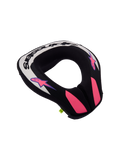 Alpinestars Youth Sequence Neck Roll, ergonomic motocross protection for young riders, black and gray with purple accents.