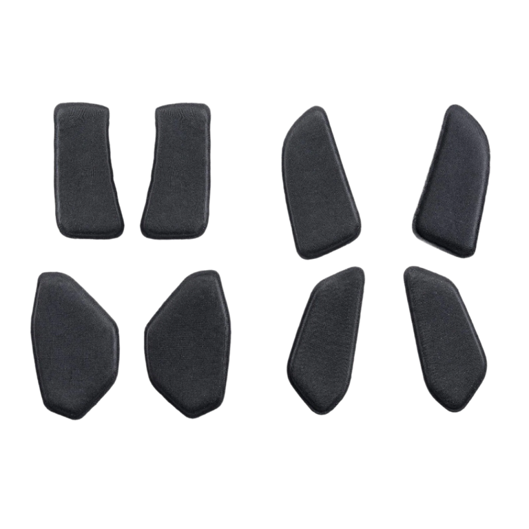 Alpinestars BNS Soft Pad Set, replacement comfort padding for neck support, Black, set of shaped pads with textured fabric, designed for BNS Tech 2 system, MTB and off-road protective accessory