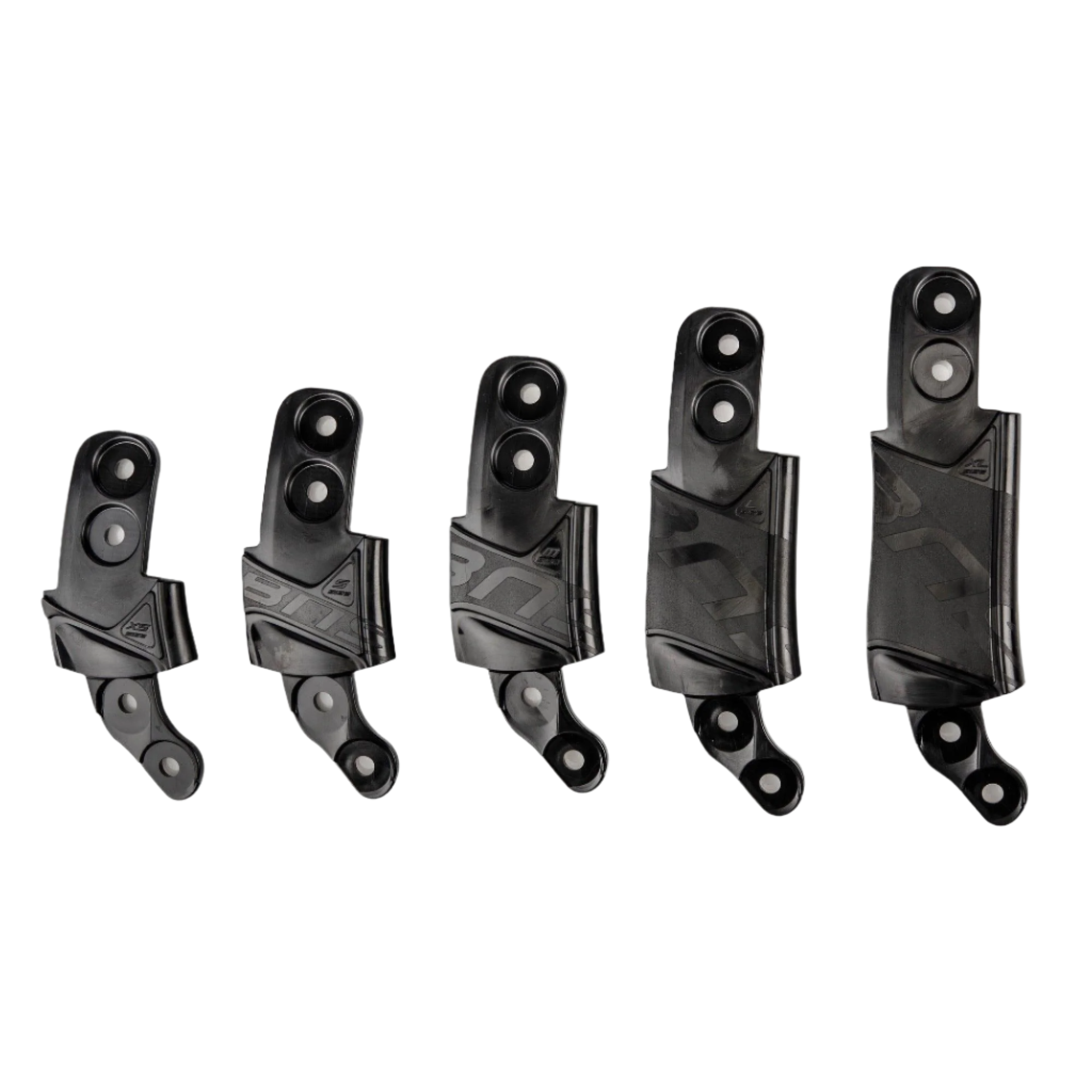 Alpinestars BNS Size Adapter Kit, Bionic Neck Support Accessory, Black, five plastic sizing components of varying heights for precise brace adjustment, modular fit components for off-road protection