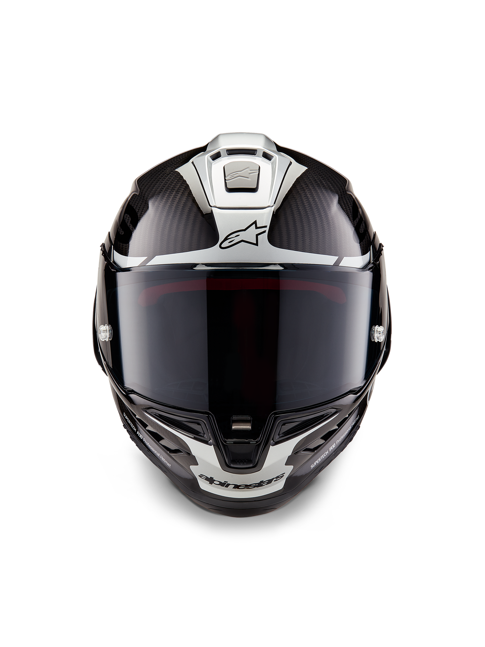 black and silver motorcycle helmet XS / Black Carb Silver Black Glossy