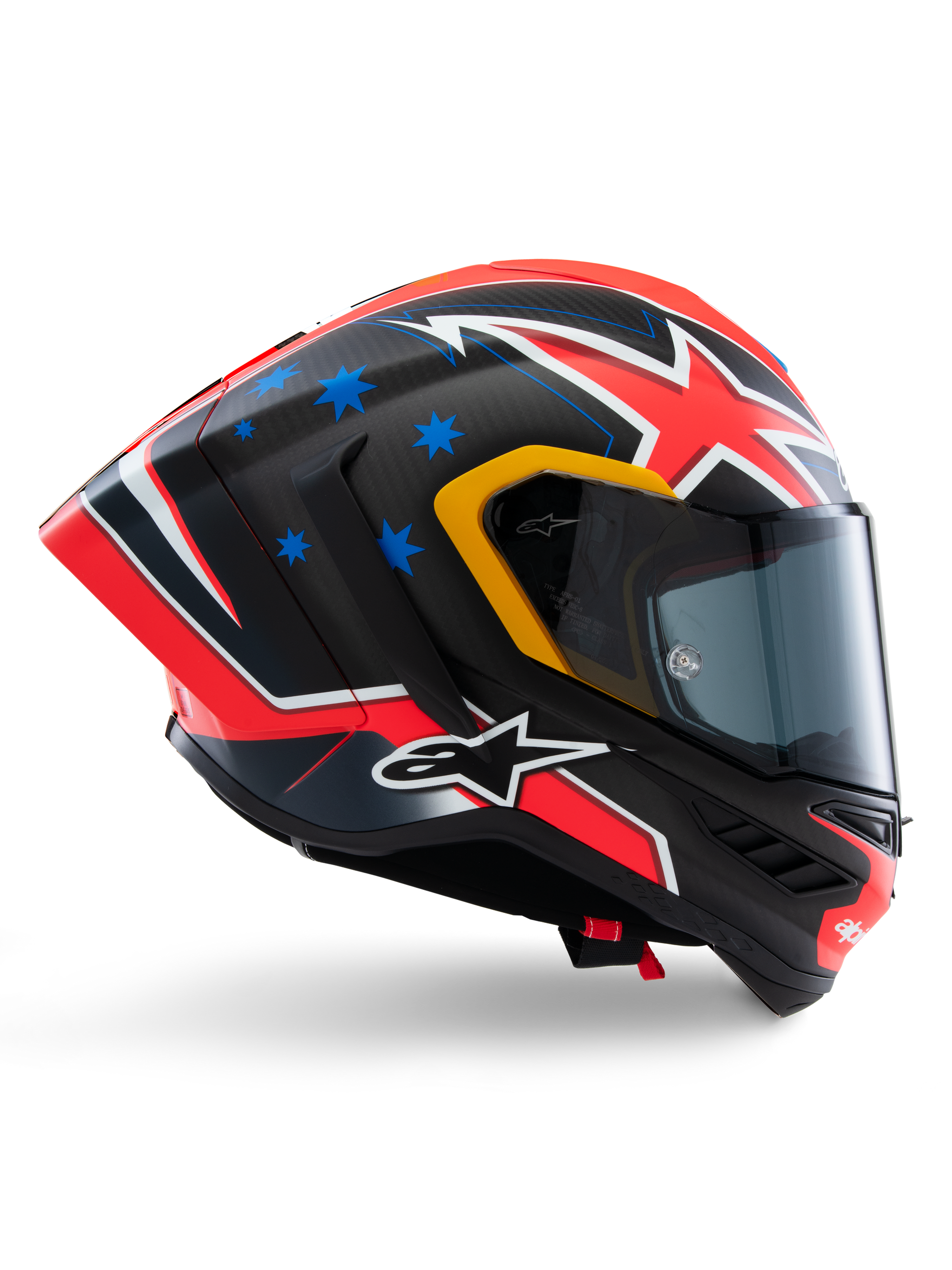cool rally stripe motorcycle helmet Supertech R10 Miller Limited Edition - Red Motorcycle Helmet