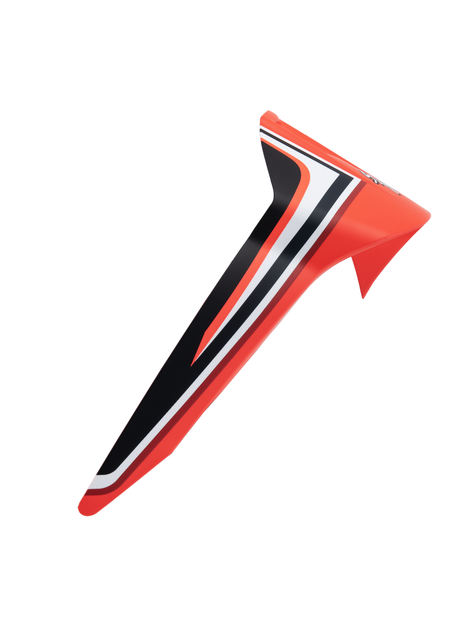 Alpinestars Supertech R10 Miller Standard LE Spoiler, Motorcycle Helmet Aerodynamic Spoiler, Red with Black and White Stripes, Sleek Racing Design, Replacement Helmet Accessory