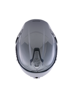 Alpinestars S-R7 Solid Helmet, Gray Glossy, top-down view highlighting the aerodynamic shell design and integrated slidable top ventilation ports.