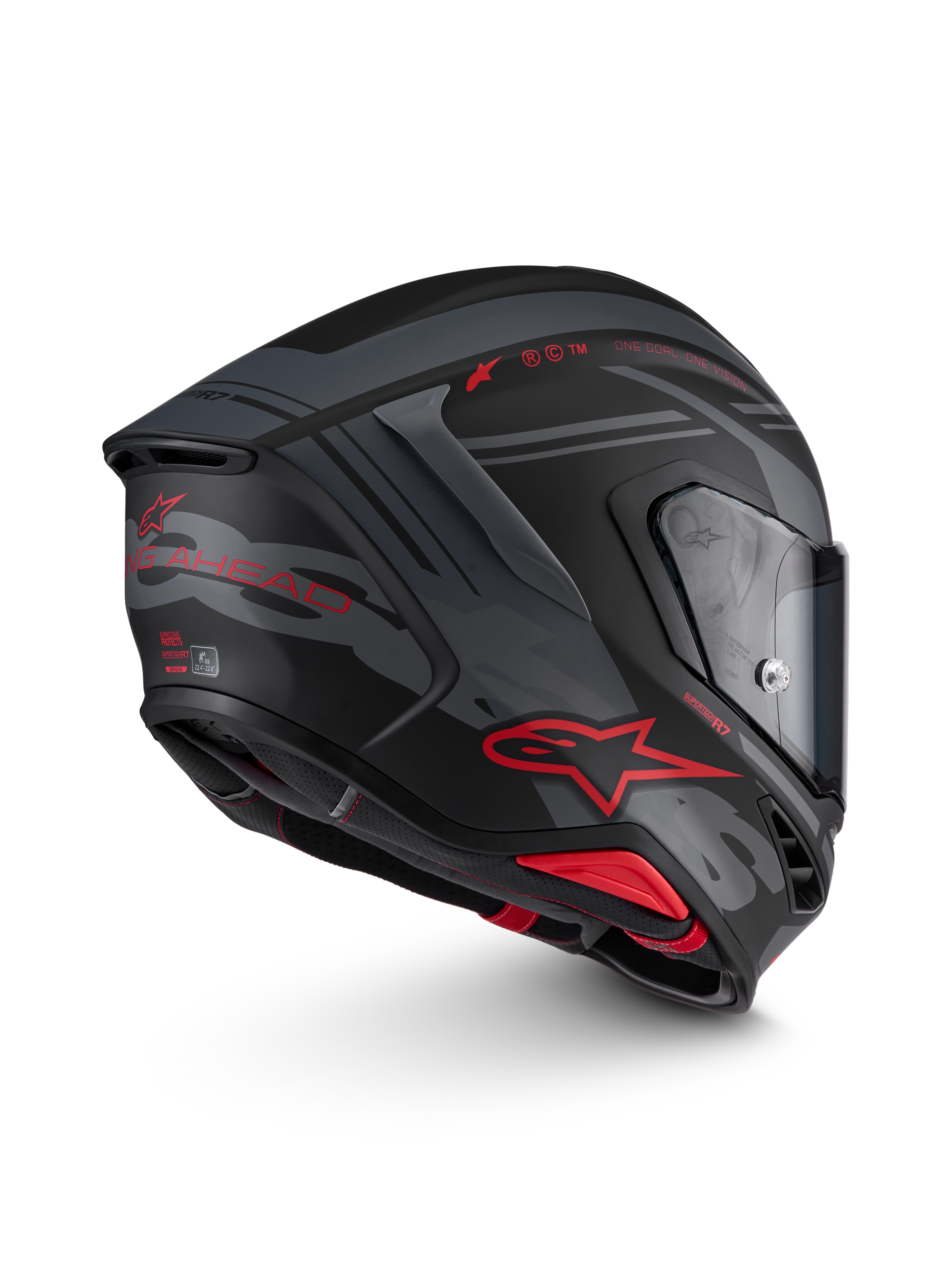 L / Black Gray Red Matt