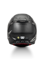 Alpinestars Supertech M10 Fame Helmet, Motocross, Matte Black Carbon Fiber, ECE 22.06, MIPS Protection, Rear View.