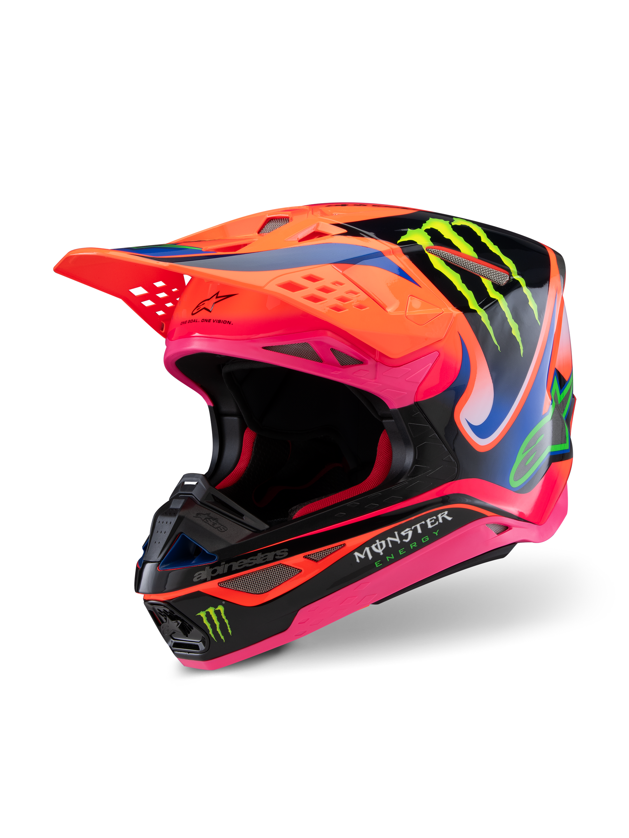 Supertech M10 Deegan Monster Helmet ECE06 ORANGE MOTOCROSS Head