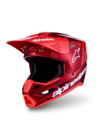 Alpinestars SM3 Radium Helmet ECE06, Red and White Motocross Racing Helmet, ECE 2206 certified thermo-injected shell.