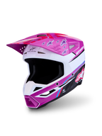 Alpinestars SM3 Falcon Helmet ECE06, Motocross and Enduro Helmet, Purple and White, ECE 22.06 Certified, advanced shell design.