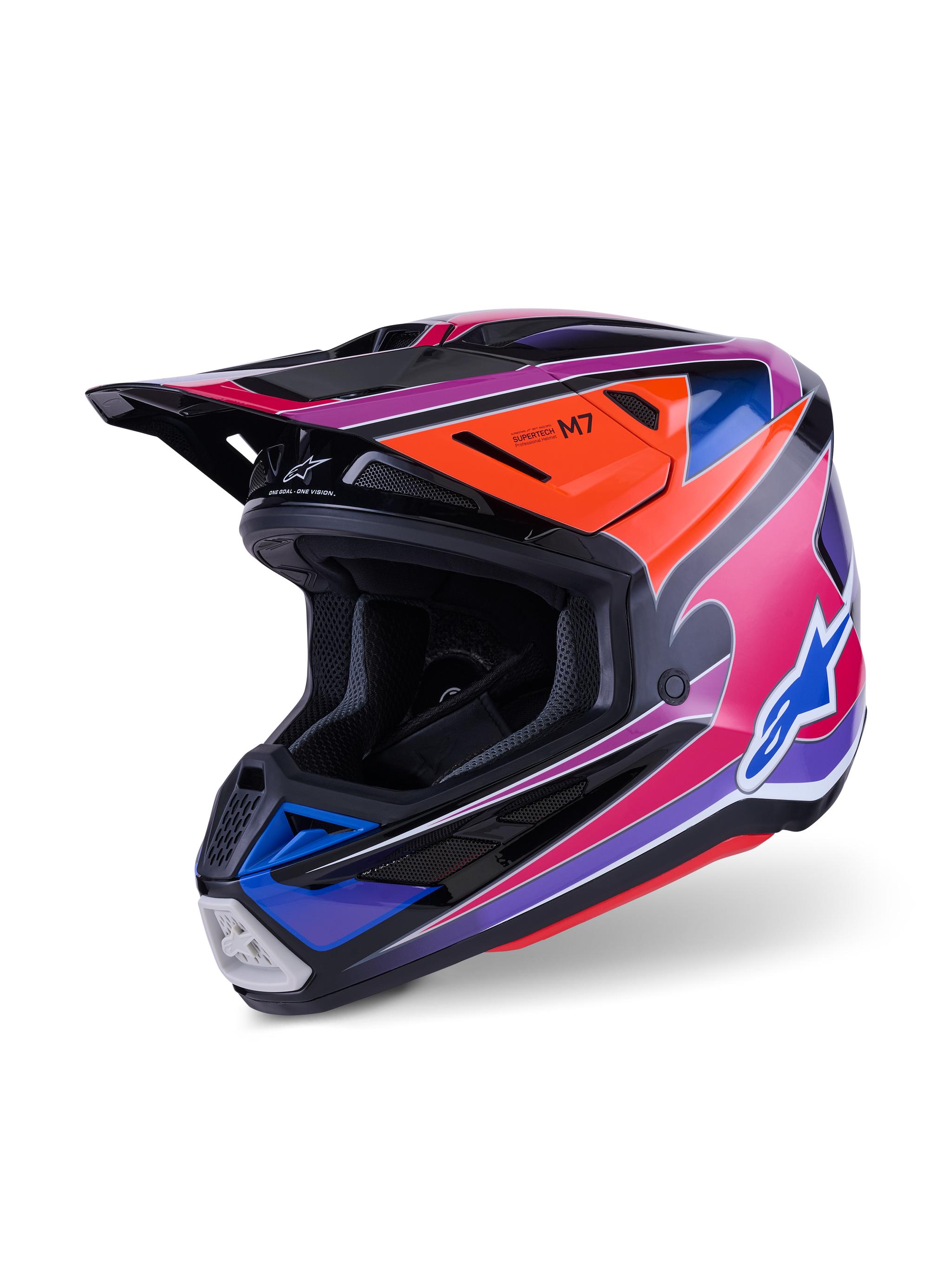 full motorcycle helmet women's multi colored S-M7 Fuse - Blue MX Helmet