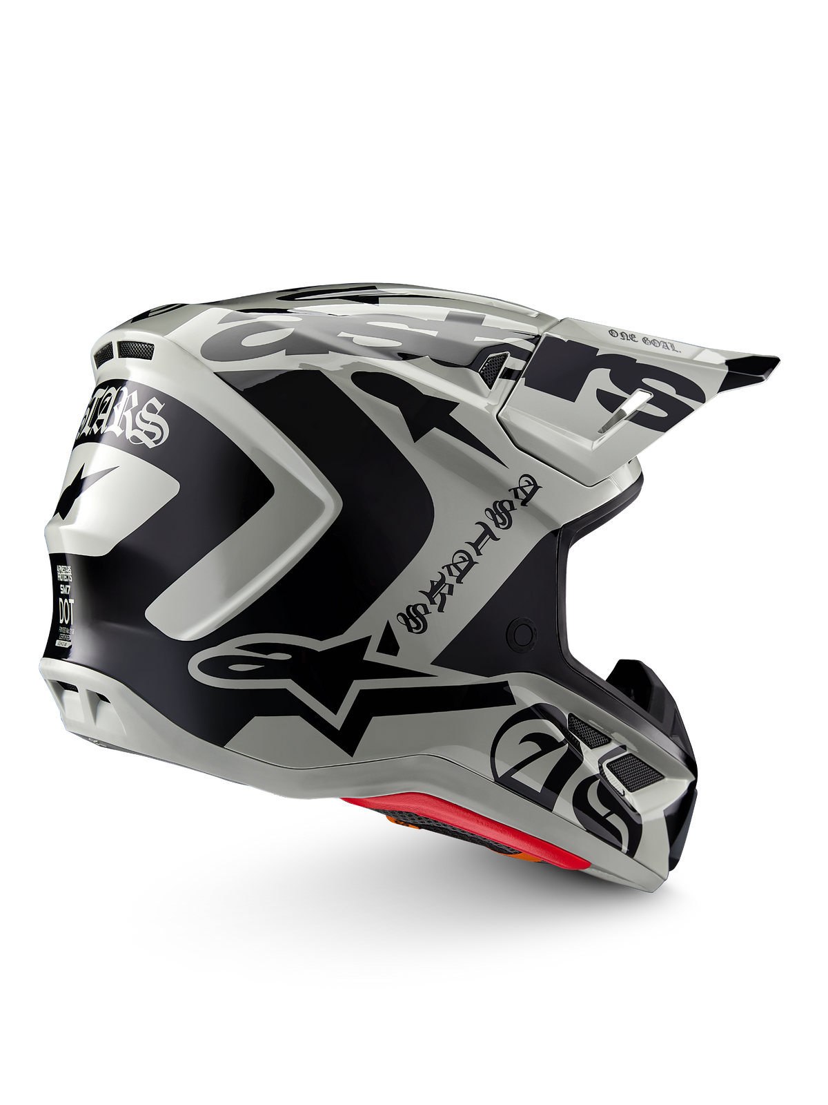 Limited Edition S-M7 Wolf Dust Helmet ECE 22.06 - Black MX Helmet