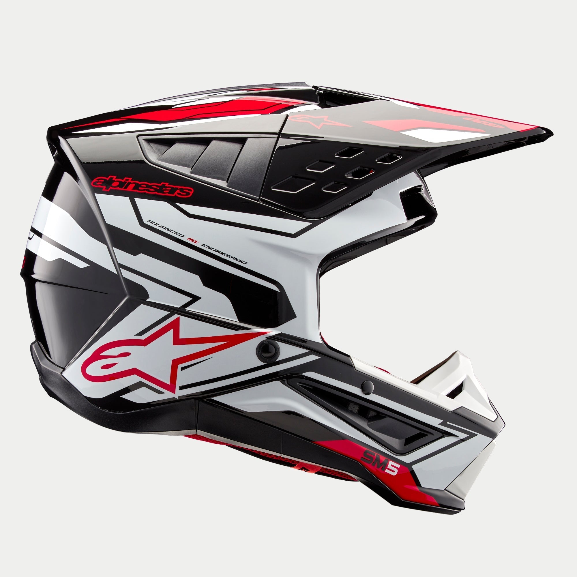 SM5 Action 2 - Black MX Helmet | Alpinestars®