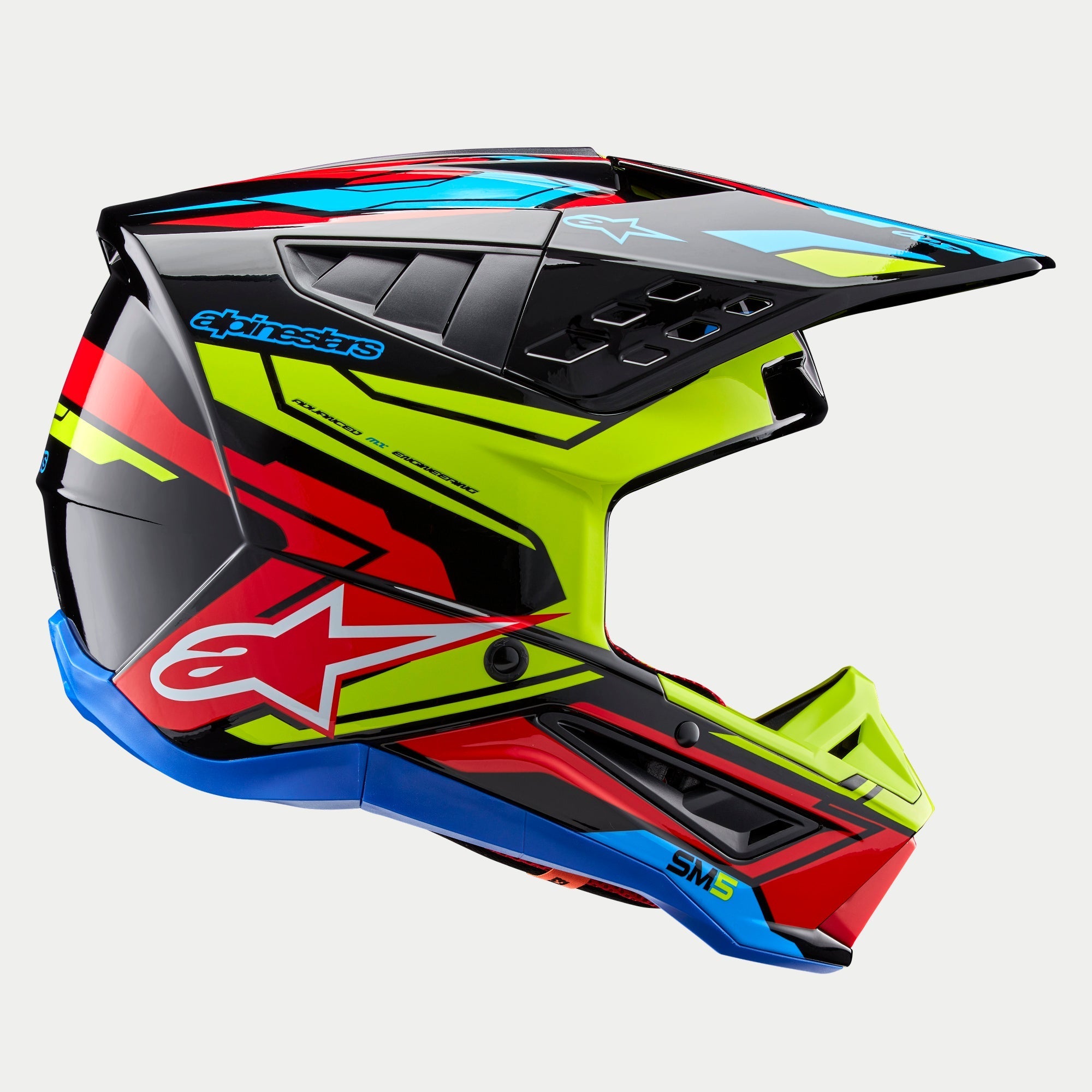 SM5 Action 2 - Black Yellow MX Helmet | Alpinestars®