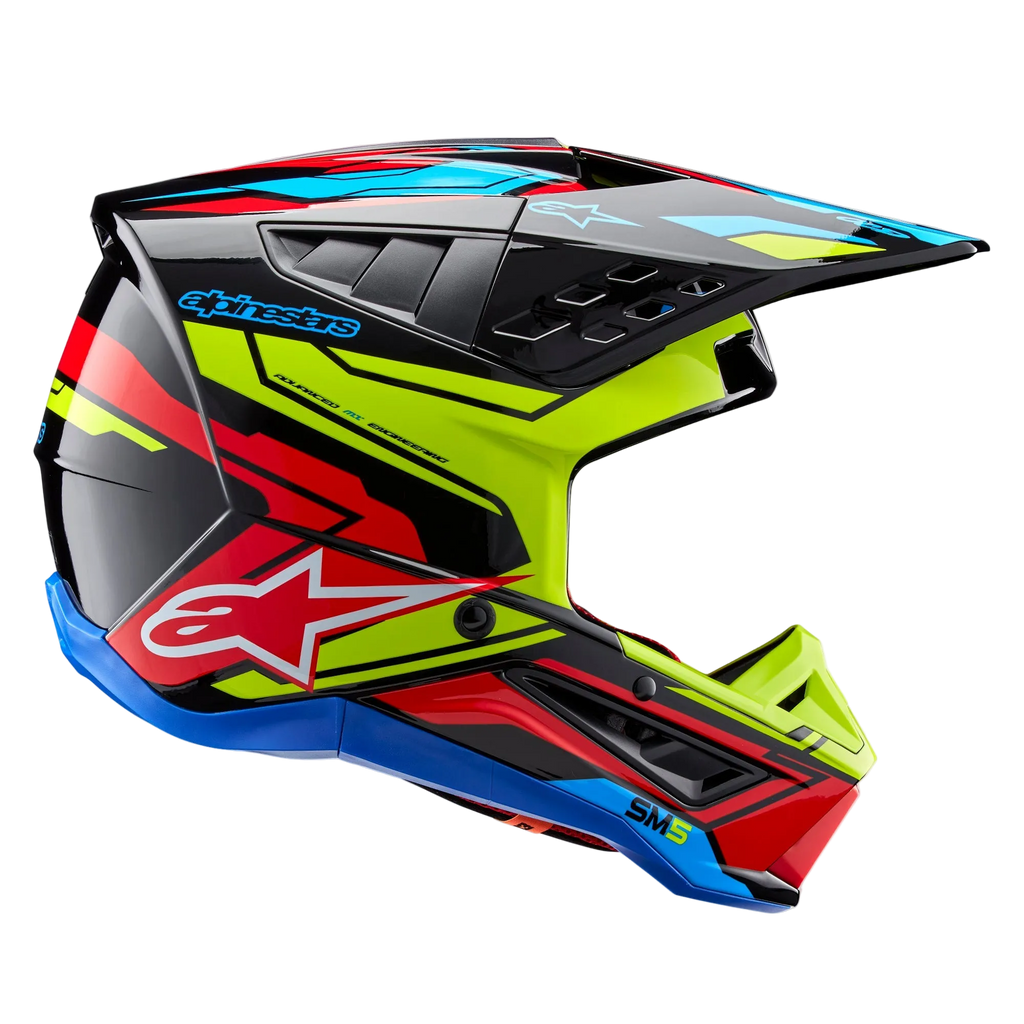 SM5 Action 2 - Black Yellow MX Helmet | Alpinestars®