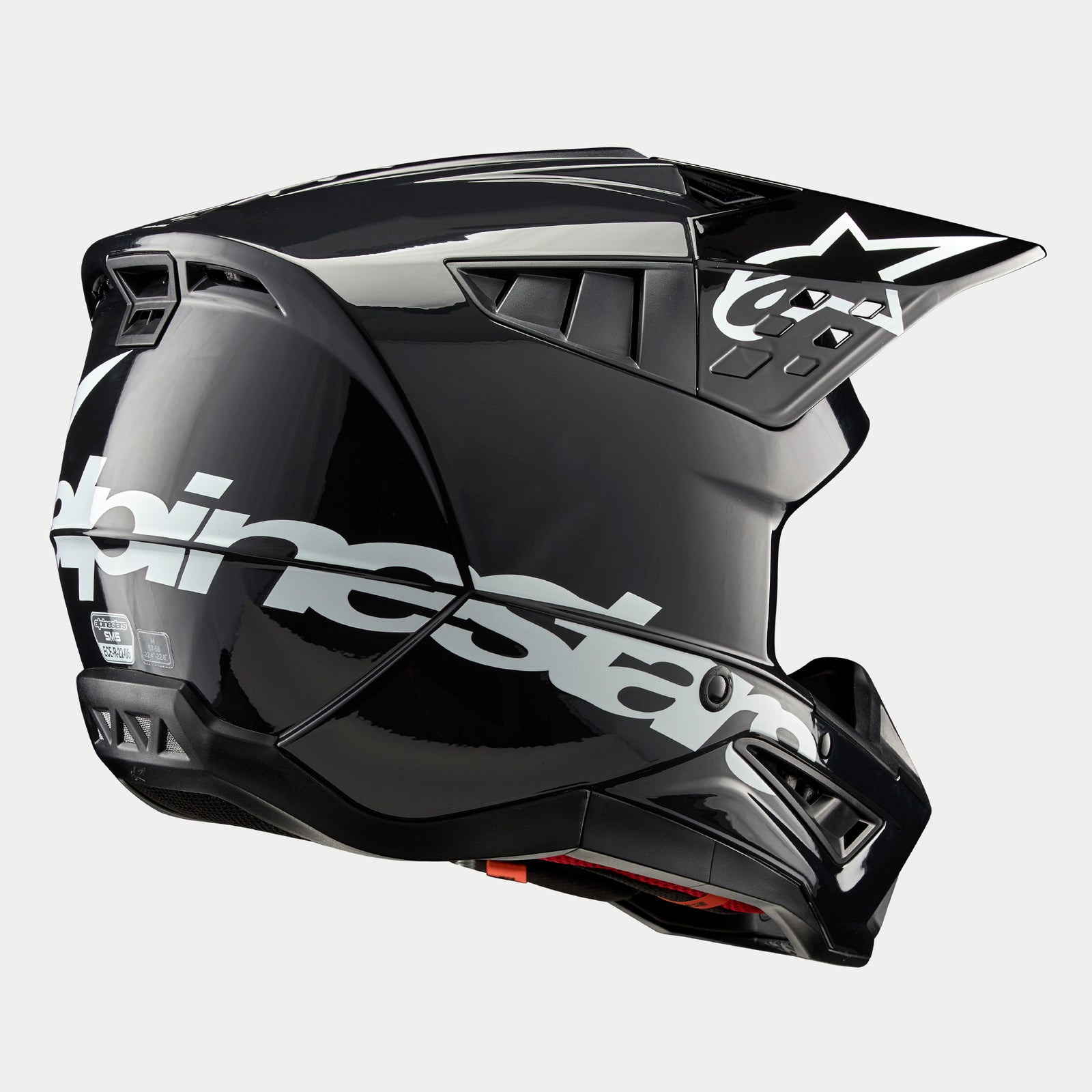 Alpinestar Dirt Bike Helmet Sm5 L Dark Gray Glossy