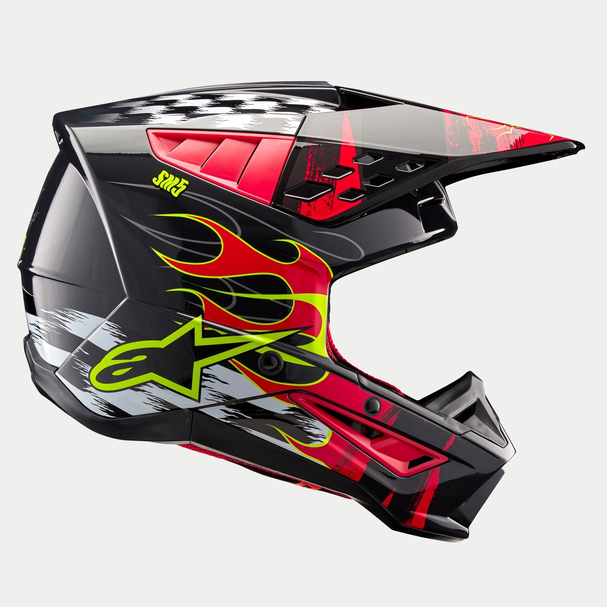エムアンドエムズ　イースター　レッド&イエロー　ジム・ショアー・スタチュー SM5 Rash - Gray MX Helmet | Alpinestars®