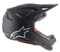 Alpinestars Missile Tech Solid Helmet in Black Matt, full-face downhill MTB helmet featuring mesh vents and silver logo.