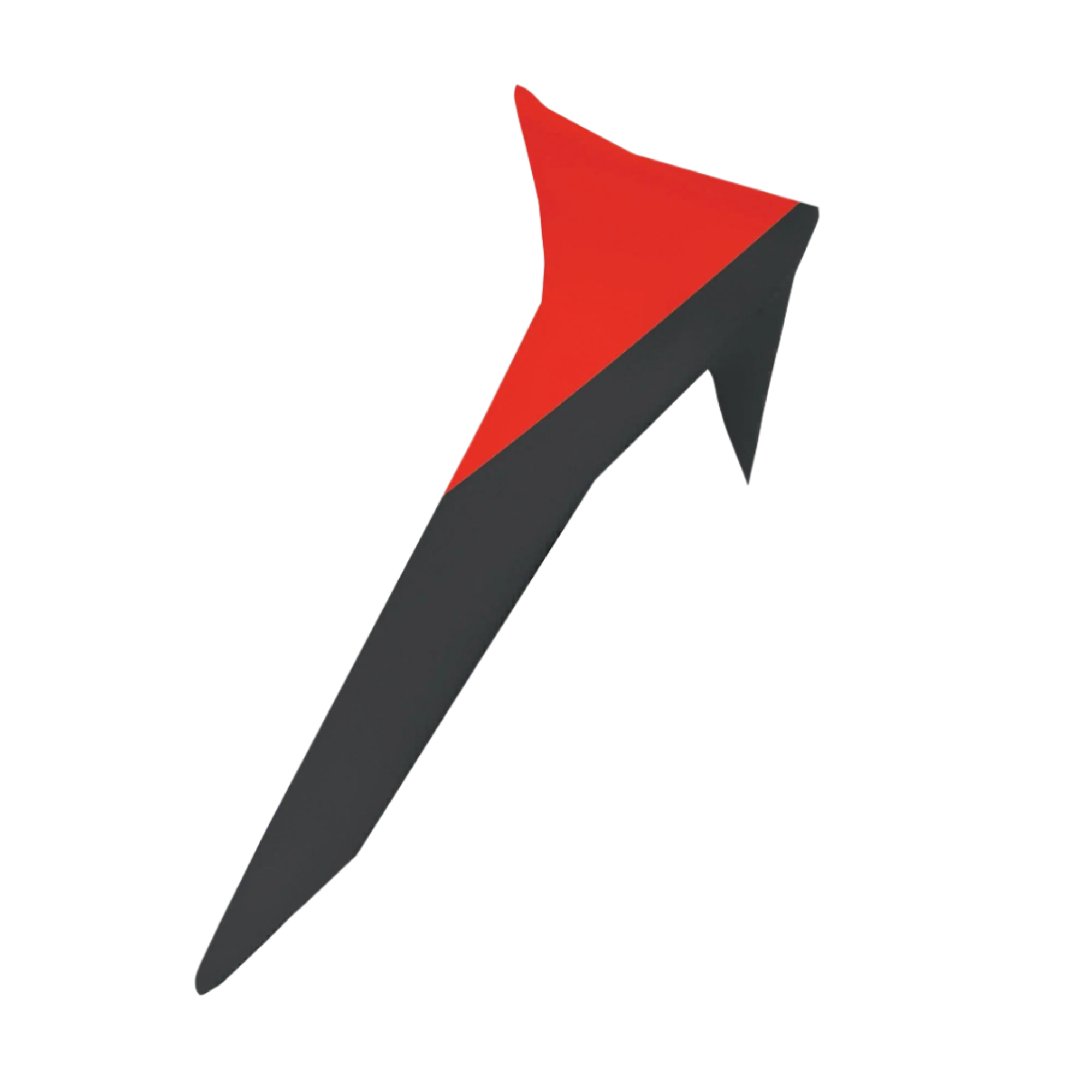 Alpinestars Supertech R10 Element Standard Spoiler, Motorcycle Helmet Accessory, Black and Bright Red, sleek aerodynamic design with a pointed winglet profile