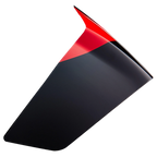 Alpinestars Supertech R10 Element Race Spoiler, Helmet Accessory, Glossy Black and Bright Red, aerodynamic replacement part for S-R10 helmets, sleek pointed profile