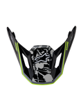 Alpinestars S-M7 Blaster Visor, motocross helmet accessory in glossy black, gray, and yellow fluo for off-road racing.