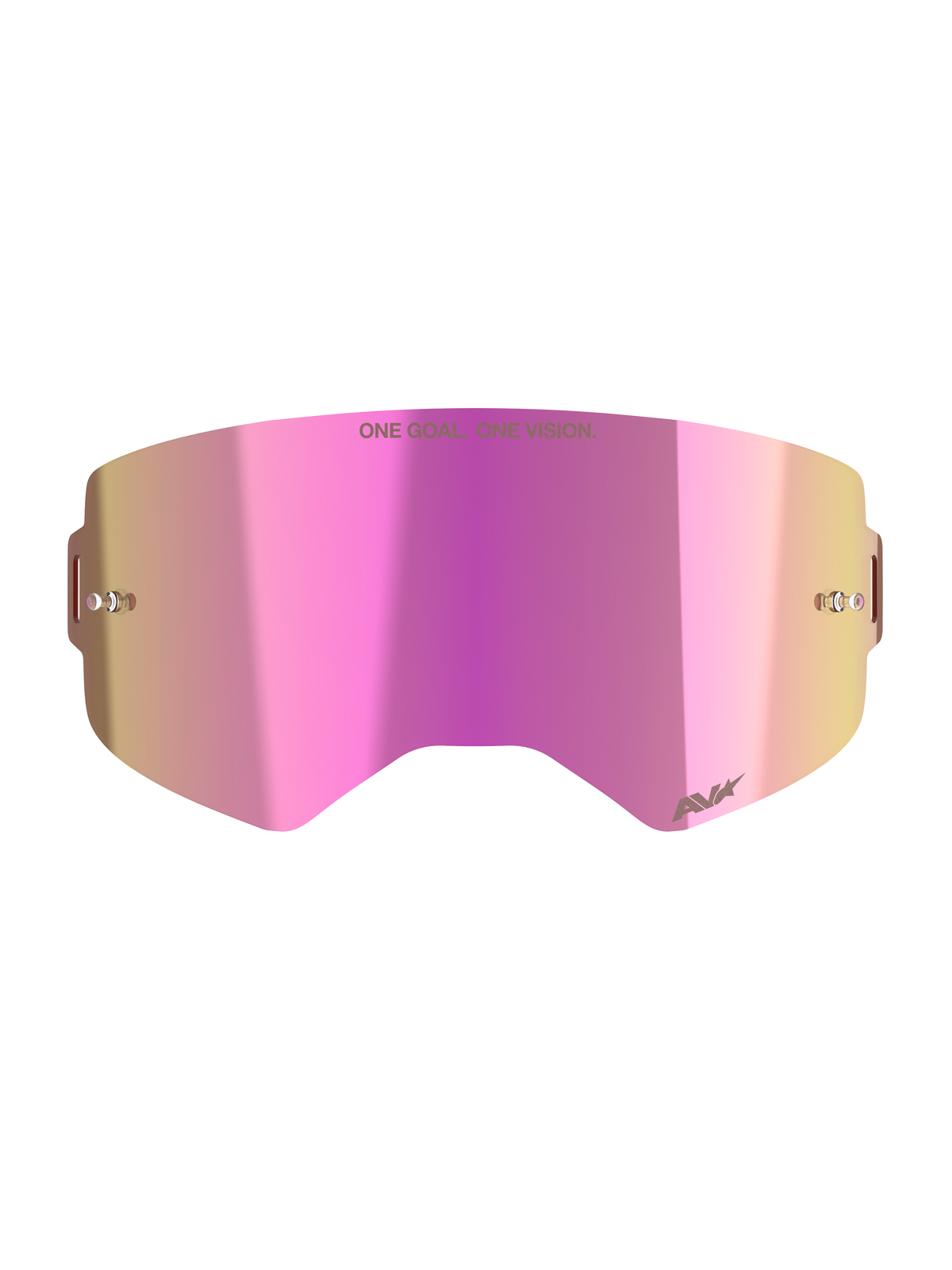 Alpinestars Supertech Mirror Pink Lens, Motocross Goggle Accessory, Mirror Pink with tear-off posts and anti-fog coating.