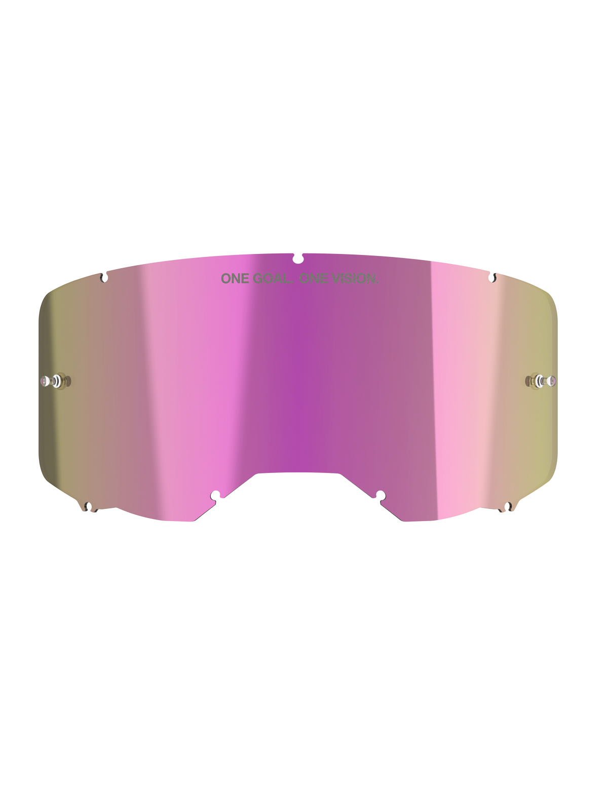 Alpinestars Vision 8-5-3 Mirror Pink Lens, motocross goggle replacement part with a reflective pink finish for off-road use.