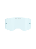 Alpinestars Vision 8-5-3 Smoke Lens, Goggle Replacement Lens, Light Blue semi-transparent tint, polycarbonate construction, curved design with ONE GOAL ONE VISION text, attachment points for tear-offs