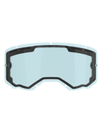 Alpinestars Vision 8-5-3 Dual Pane Lens, Light Blue tinted replacement goggle lens, black inner seal with "ONE GOAL. ONE VISION." branding, side tear-off posts, curved design with top ventilation for motocross and off-road riding