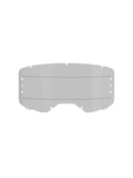Alpinestars Vision 8-5-3 Roll Off Film, Goggles Accessory, Smoke, featuring a curved polycarbonate lens with silicone glide lines, mounting holes for roll-off canisters, and anti-fog coating for motocross and off-road racing