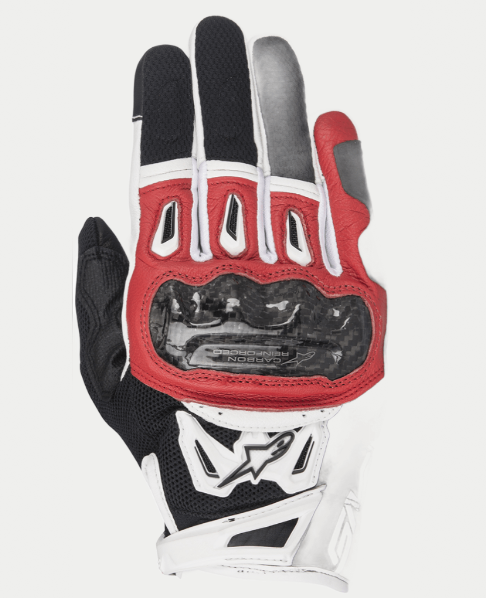Alpinestars SMX-2 Air Carbon V2 Leather Street Motorcycle Gloves For Men – Textile & Carbon