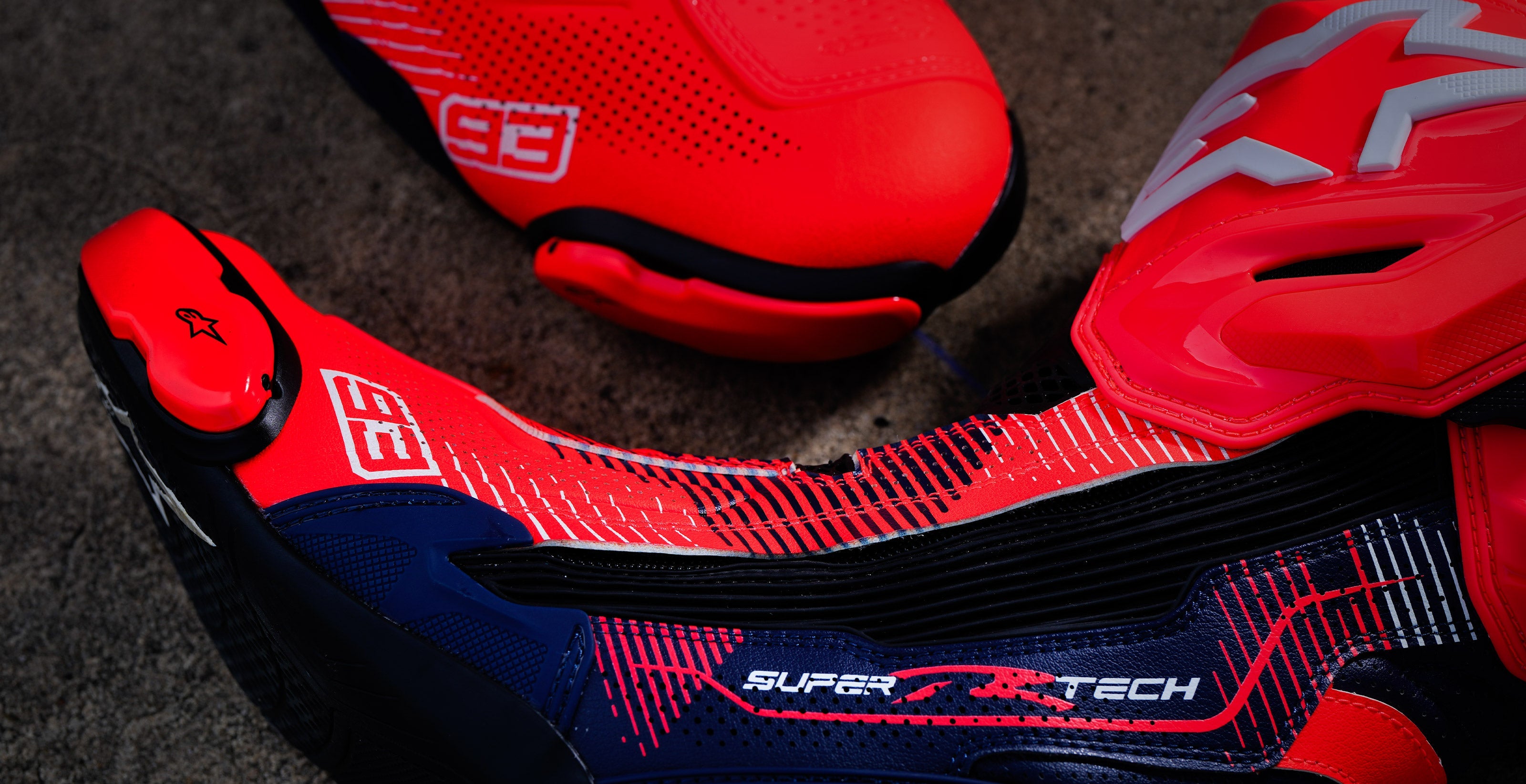 Supertech R Vented MM93 Replica - Red Motorcycle Boots | Alpinestars®