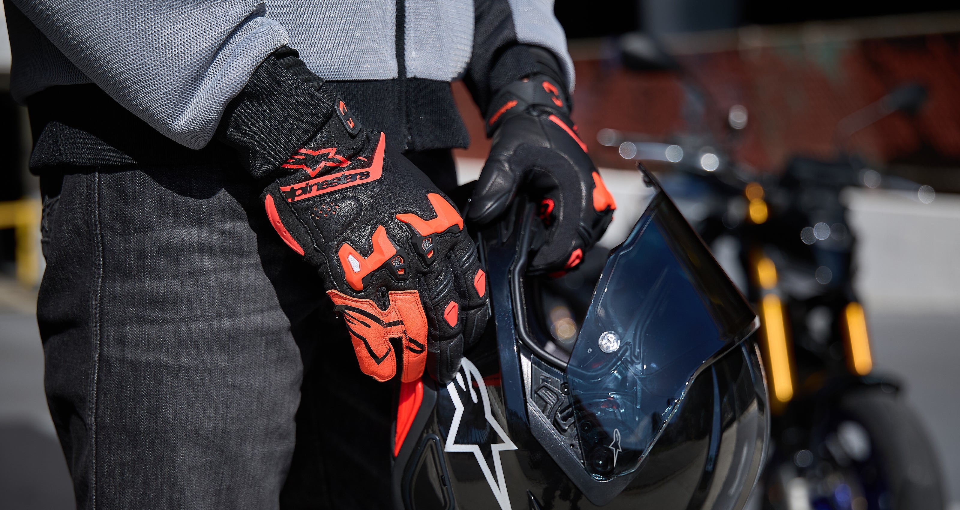 SP-R Tech - Red Motorcycle Gloves | Alpinestars®
