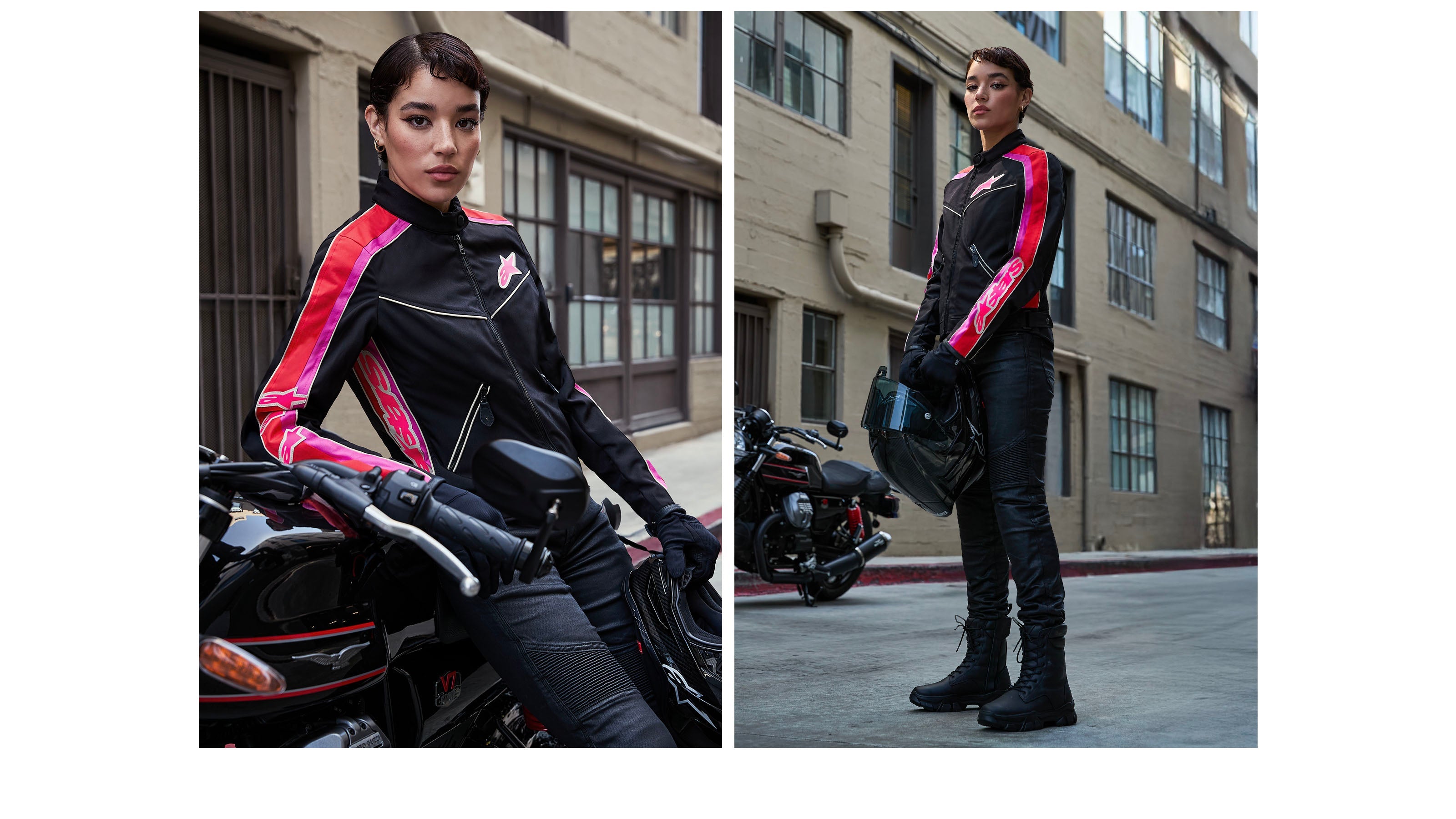 Stella T-Dyno Water Resistant - Black Motorcycle Jacket | Alpinestars®