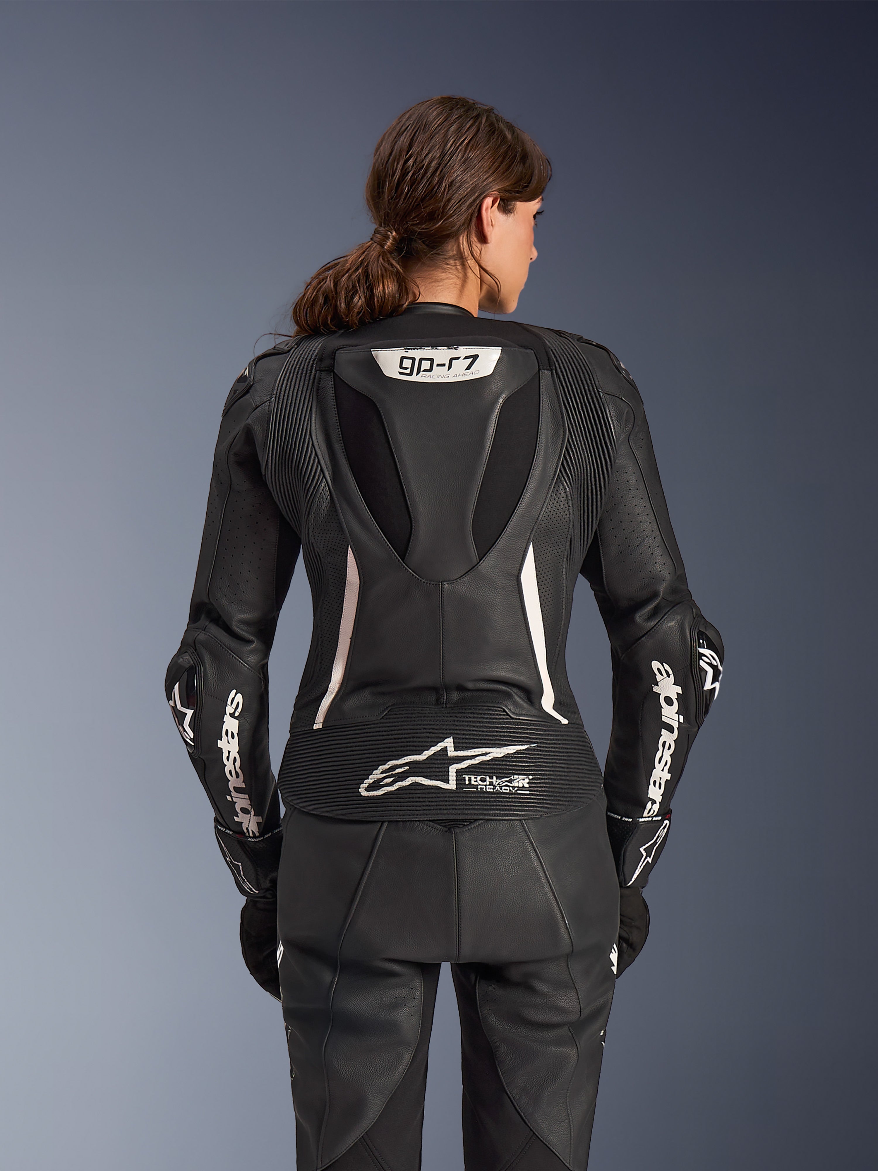 Stella GP-R7 2Piece - Black Motorcycle Suit | Alpinestars®