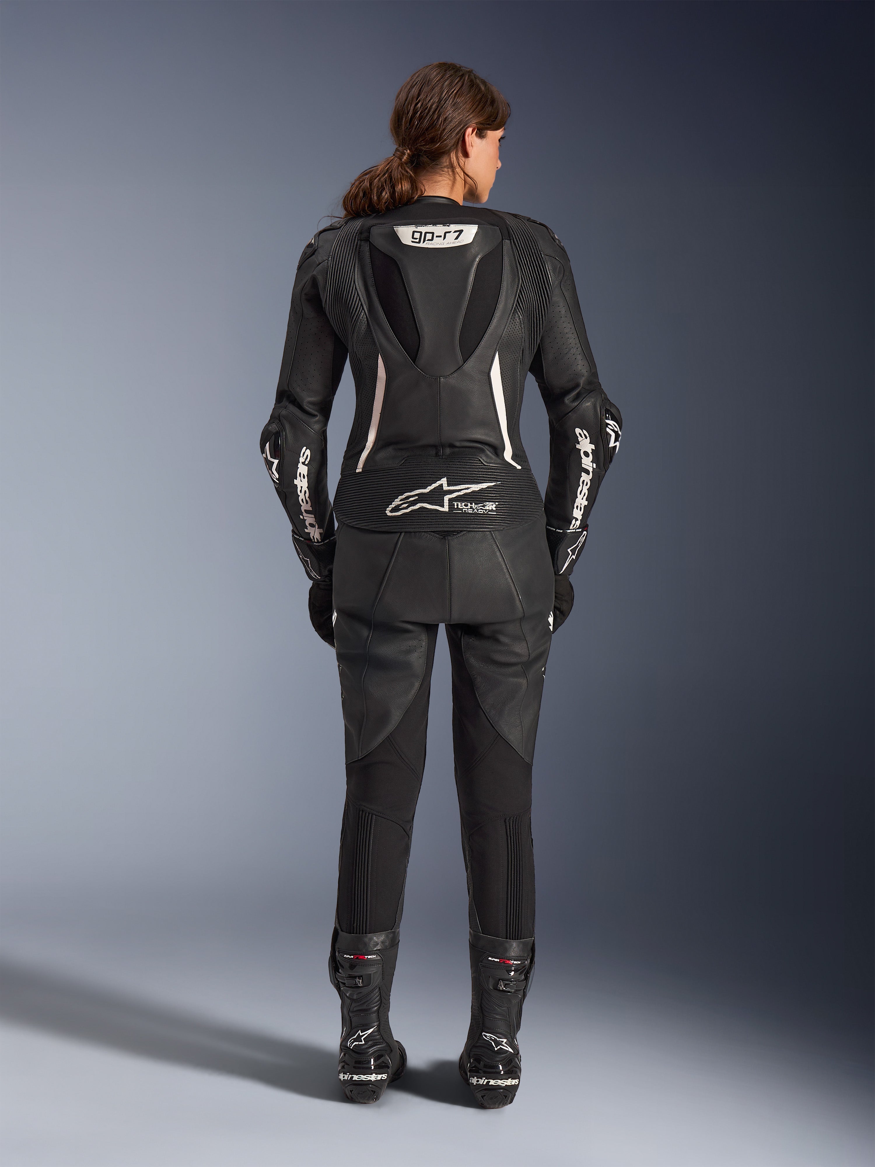 Stella GP-R7 2Piece - Black Motorcycle Suit | Alpinestars®