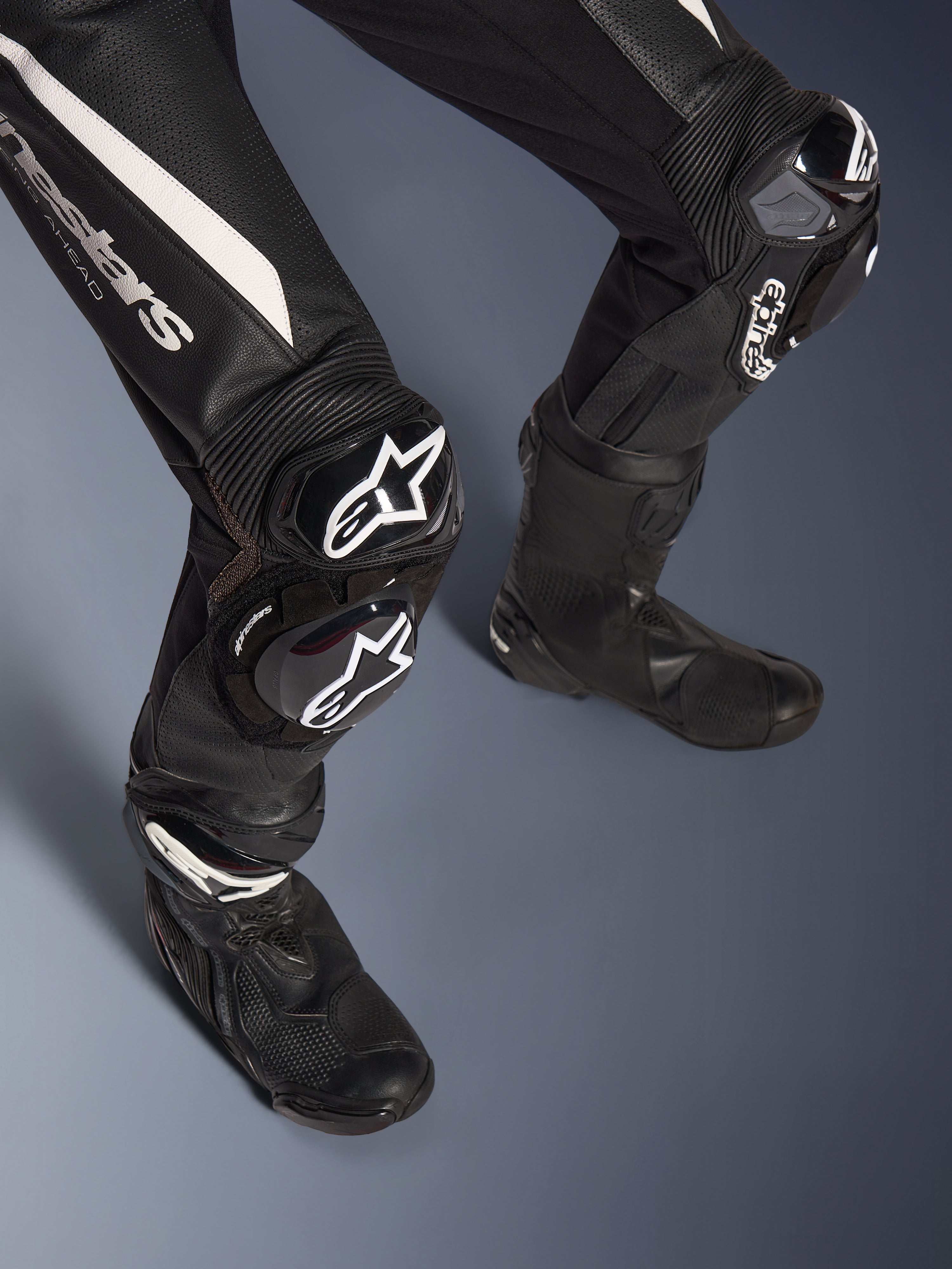 Stella GP-R7 2Piece - Black Motorcycle Suit | Alpinestars®
