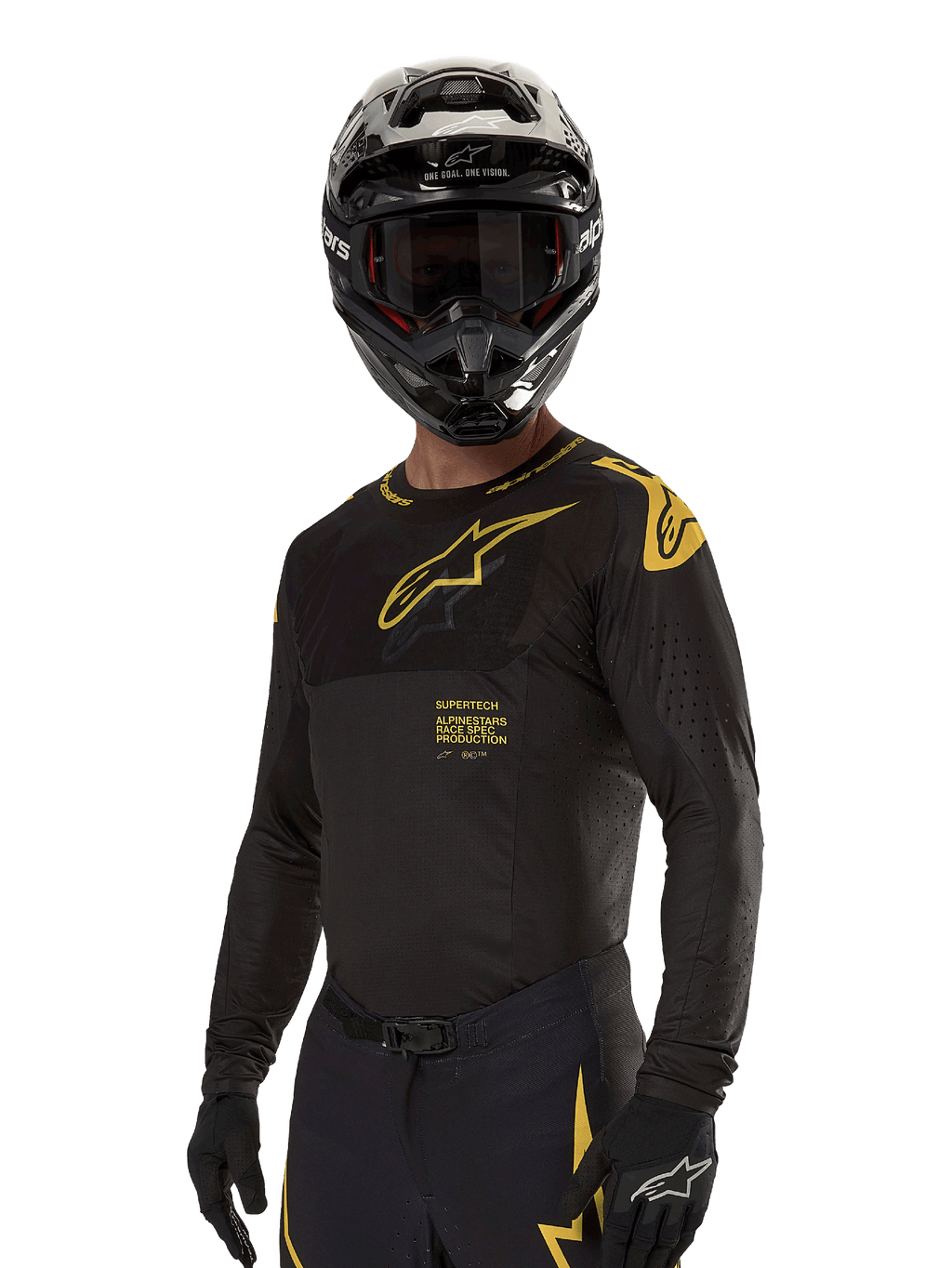 2024 Supertech Ward - Black Yellow MX Jersey | Alpinestars®