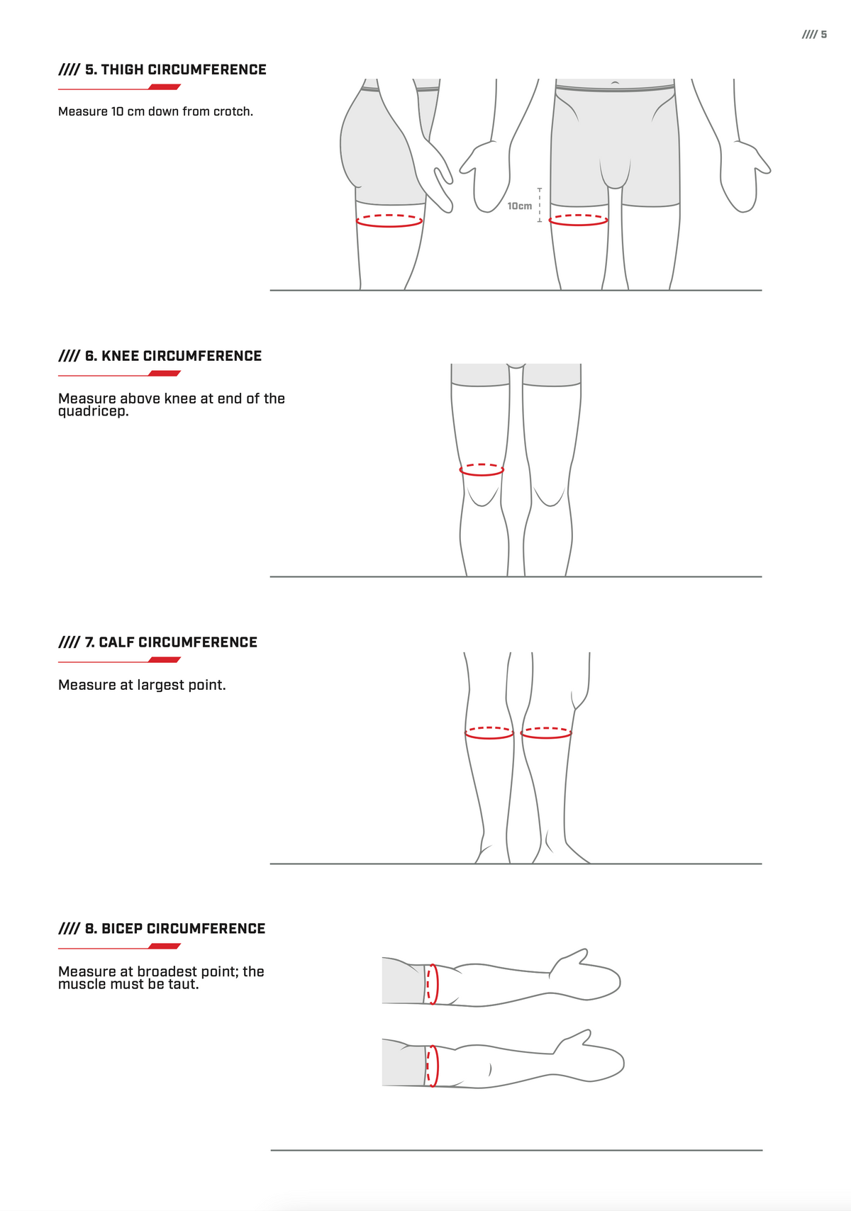 Tech Vision Made To Measure Size Guide