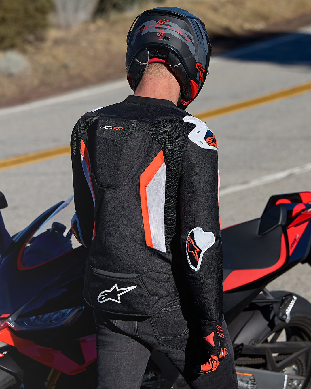 T-GP Air - Black Motorcycle Jacket | Alpinestars®