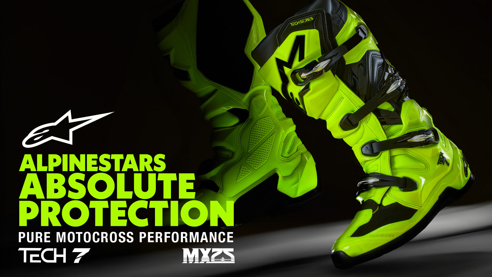 Alpinestars Tech Green Botas De Motocross Alpinestars TECH RED