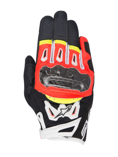 SMX-2 Air Carbon V2 - Black Motorcycle Gloves | Alpinestars®